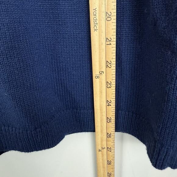 Talbots Jeweled Sweater Womens Large Petite Blue Fair Isle Crewneck Rhinestones - Picture 8 of 8